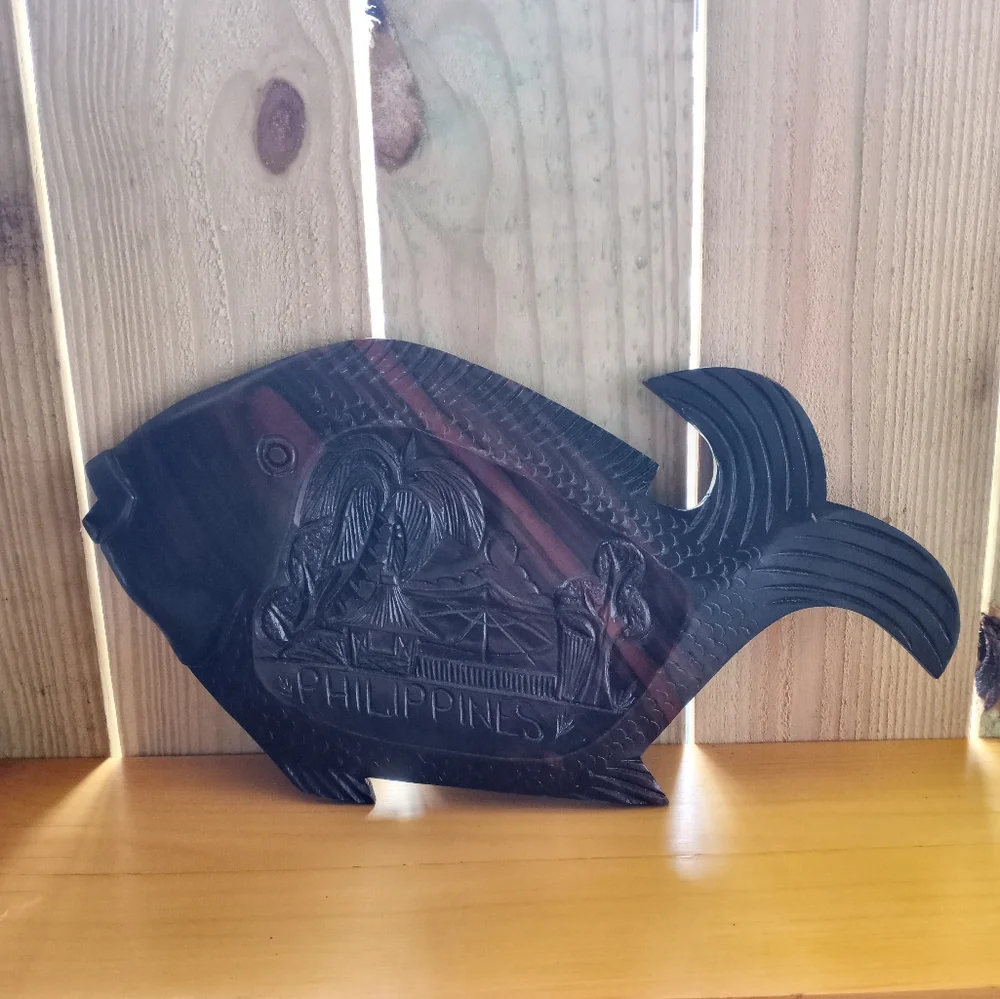 Philippines Handcrafted Wooden Fish Decor